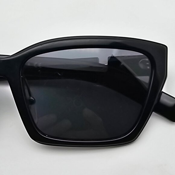 Prada SPR 14X 1AB-5S0 Black Frame Dark Grey Lens Sunglasses Italy 56-18-145 - Picture 11 of 12